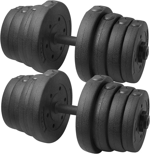 30KG Adjustable Dumbbells Pair Spinlock Anti-Slip Home Gym Weights
