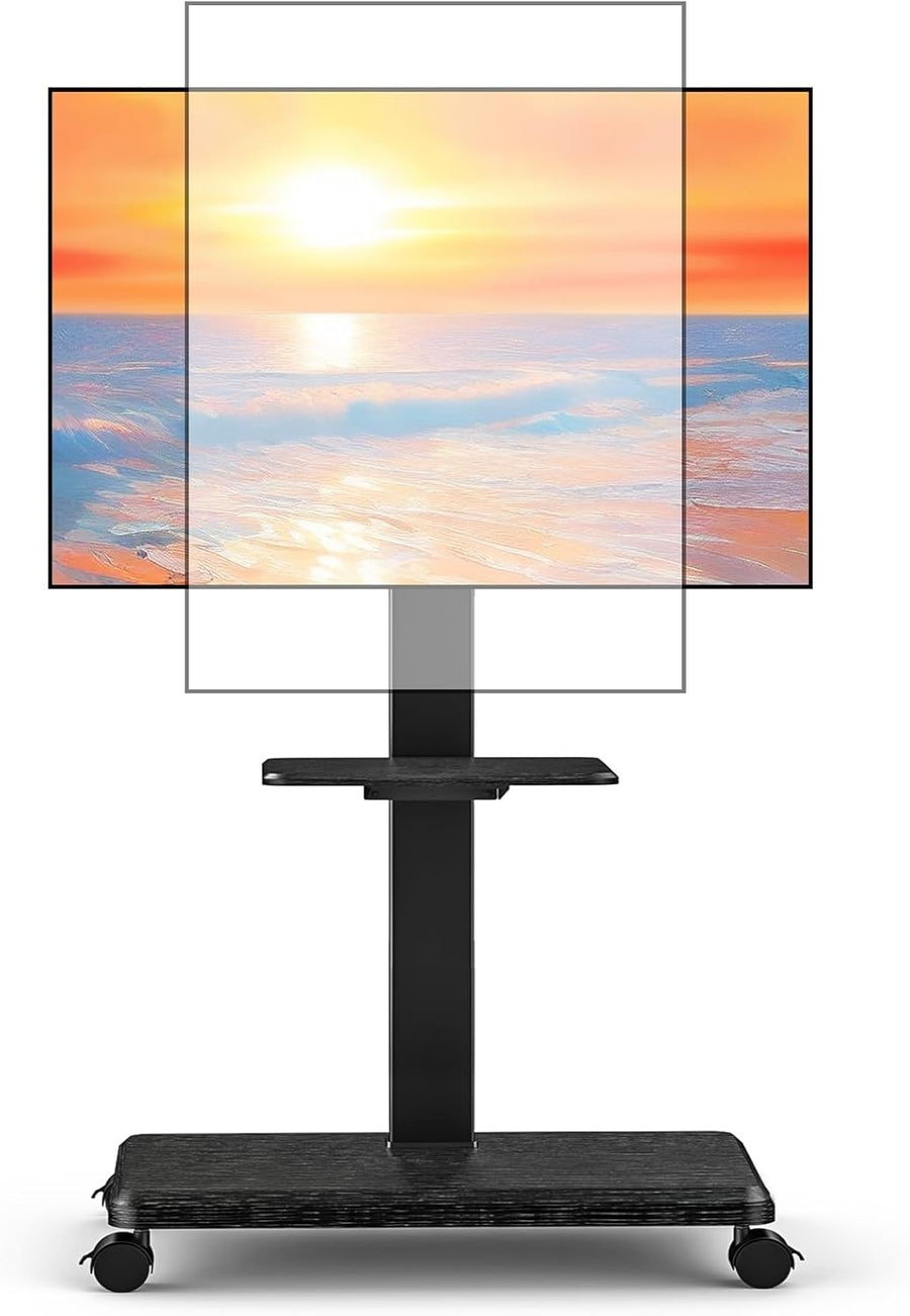 Adjustable Mobile TV Stand with Swivel & Tilt | Fits 32-75" Screens | Portable