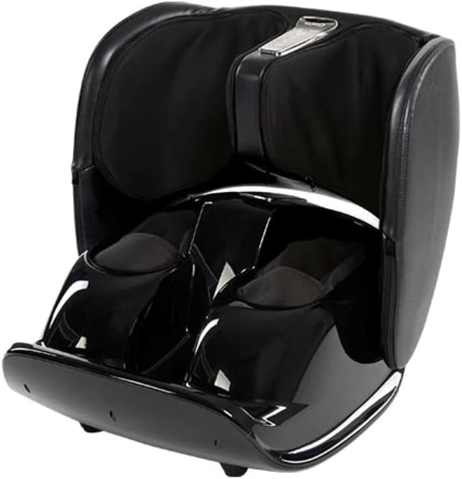 Foot & Calf Massager Heated Shiatsu Vibration Kneading Jet Black