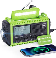 Portable DAB+ FM Emergency Radio Solar Hand Crank 5000mAh SOS