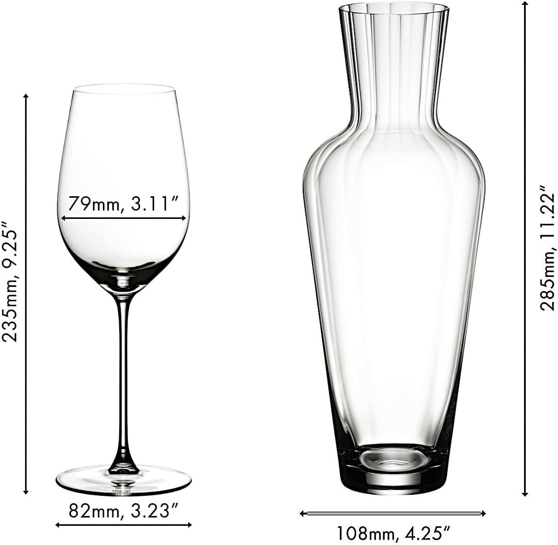 Crystal Wine Decanter 400ml Scratch-Resistant Elegant Modern Glass Carafe