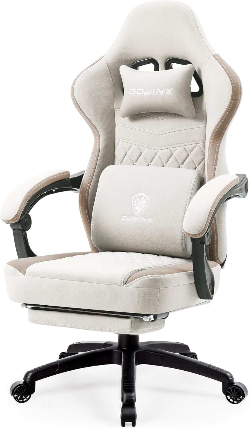 Massage Gaming Chair Fabric Recliner w/ Footrest 150kg Pocket Spring