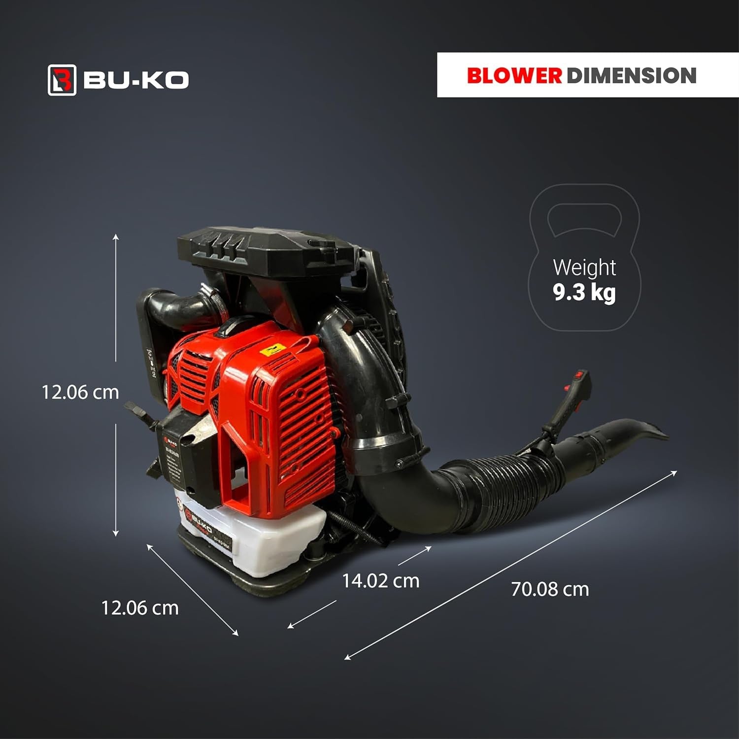 Petrol Backpack Leaf Blower 79cc 2-Stroke High Power Heavy Duty Garden