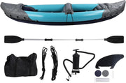 2 Person Inflatable Kayak Heavy Duty PVC Canoe w/ Pump Paddles