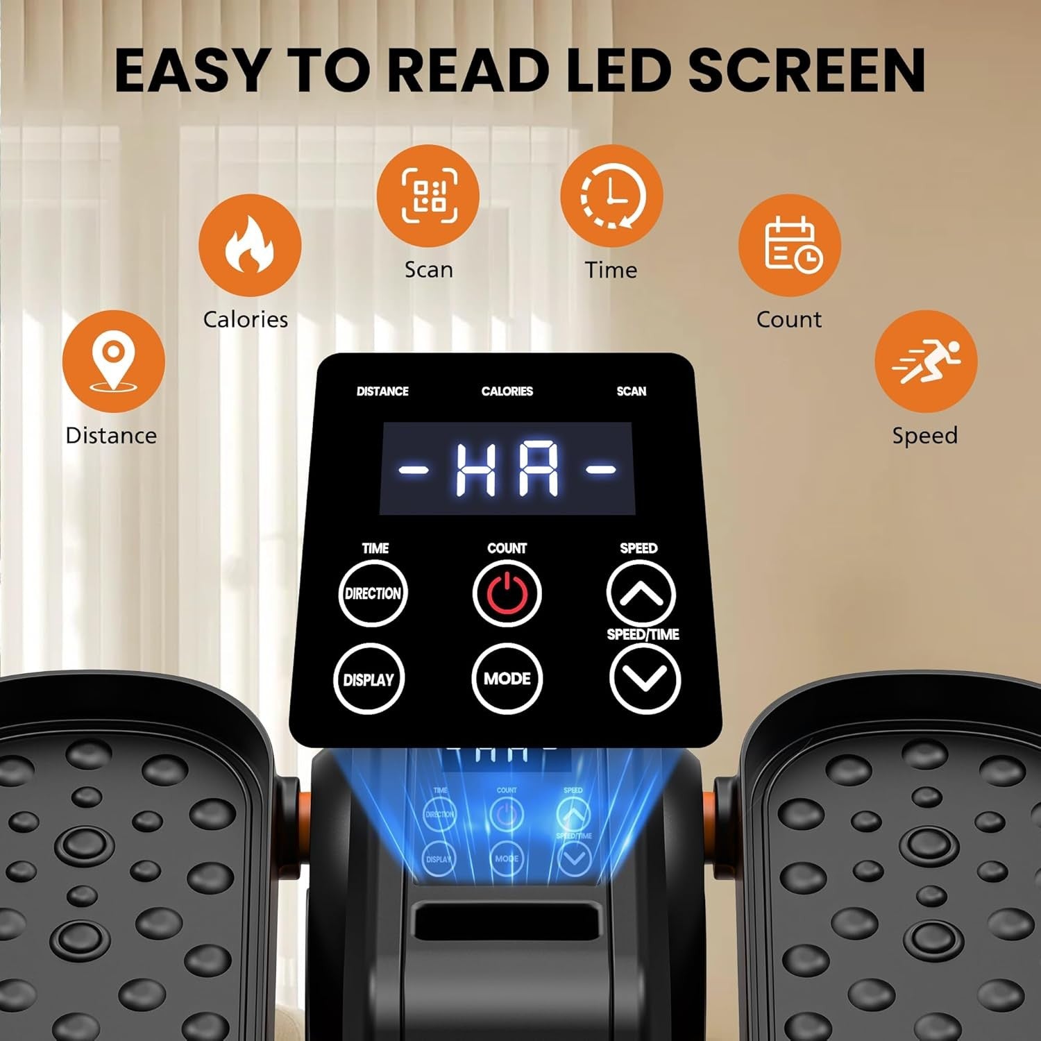 Electric Under Desk Elliptical Pedal Exerciser Quiet Remote 12 Speed Trainer
