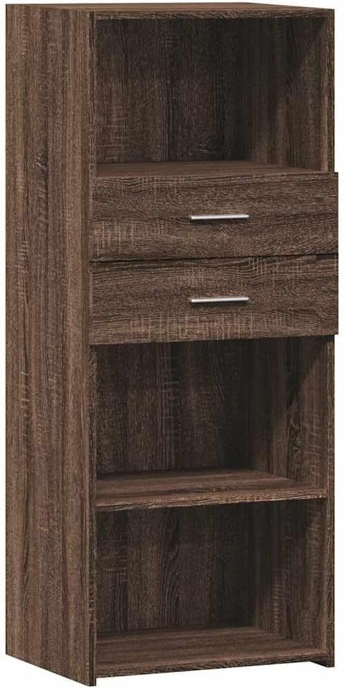 Modern Oak Storage Cabinet Cupboard 50x42.5x124cm for Home Office