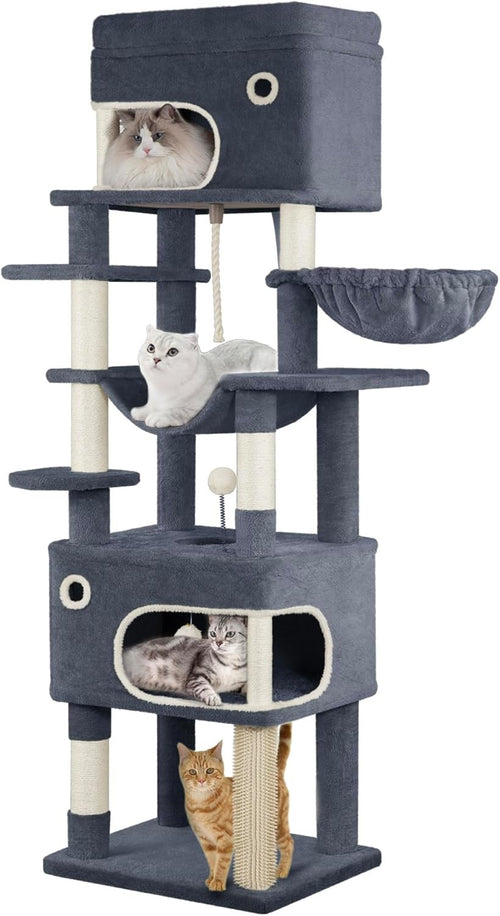 178cm Tall Cat Tree Tower Multi-Level Scratching Posts Condos Large Cats