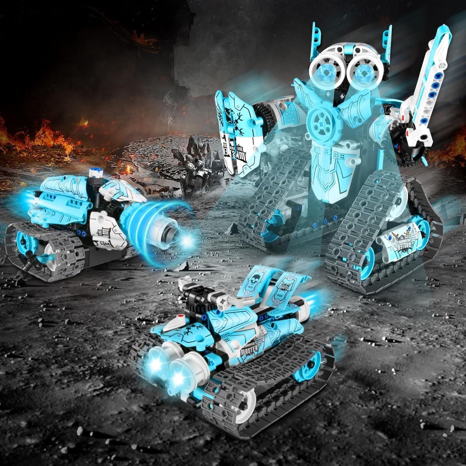 3-in-1 RC Robot Building Kit 398PCS – App & Remote Control STEM Toy Gift