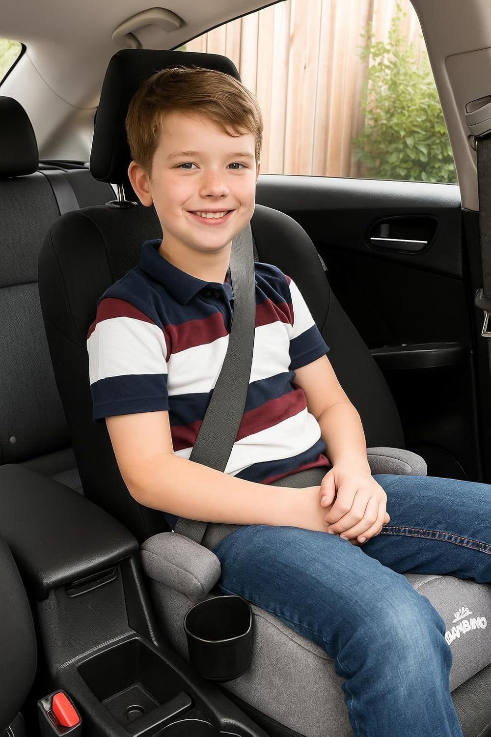 i-Size Booster Seat 125–150cm Cushion Car Seat for Kids 6–12 Years Grey