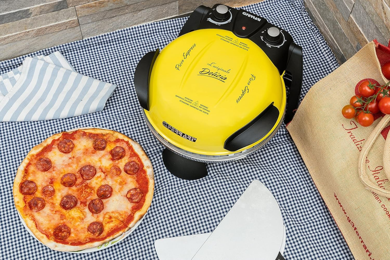 Electric Pizza Oven 1200W | 31cm Stone Plate 400°C Fast Heat Grill Maker