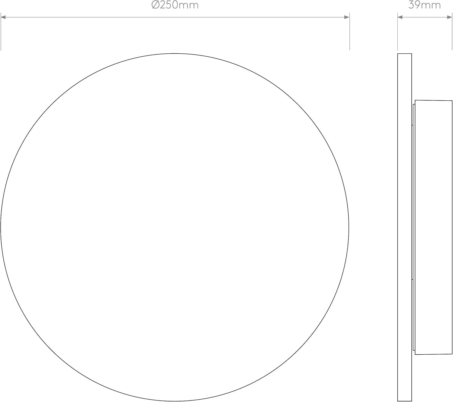 Round Indoor LED Wall Light 3000K Warm Glow Plaster Finish 250mm