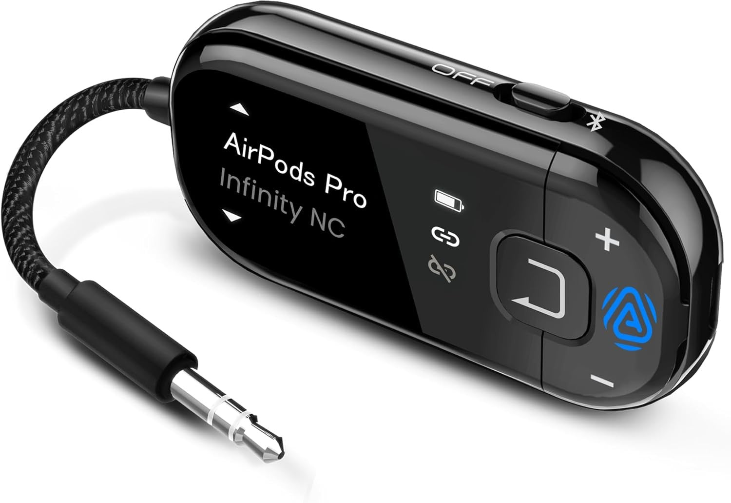 Bluetooth 5.4 Airplane Adapter for Headphones OLED aptX Travel