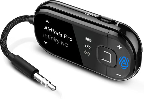 Bluetooth 5.4 Airplane Adapter for Headphones OLED aptX Travel