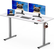 Electric Standing Desk 140x80cm Adjustable Sit Stand Table with Memory Presets