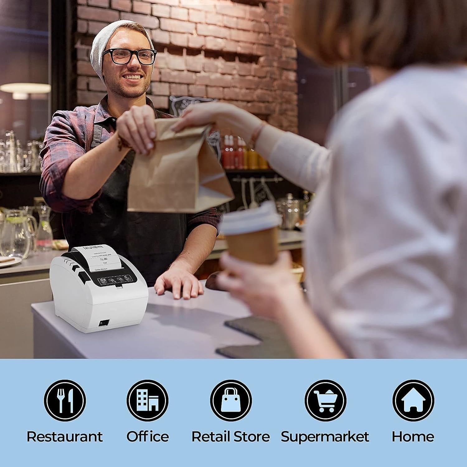 Android Thermal Receipt Printer POS USB/Ethernet/Serial