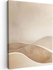 Large Framed Canvas Wall Art 50x70cm Beige Hills Abstract