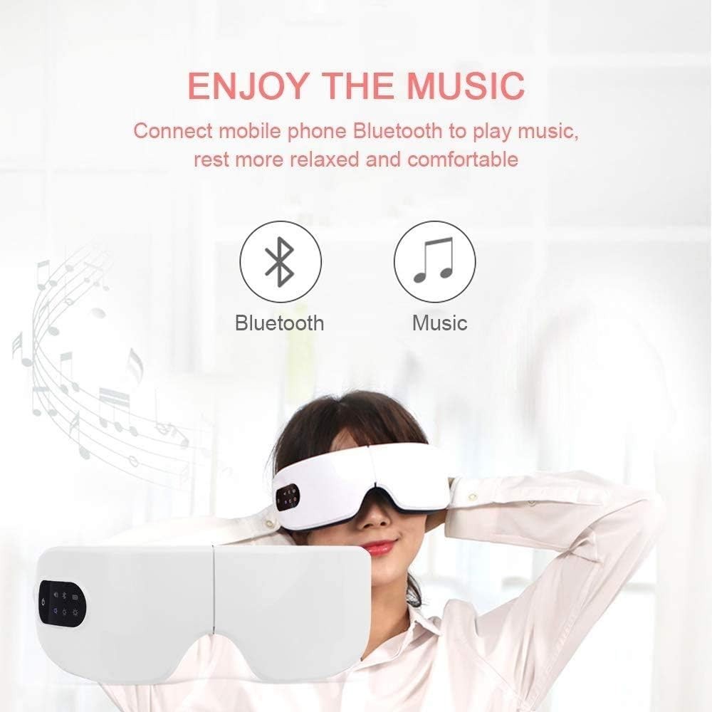 Heated Eye Massager Bluetooth Foldable Rechargeable