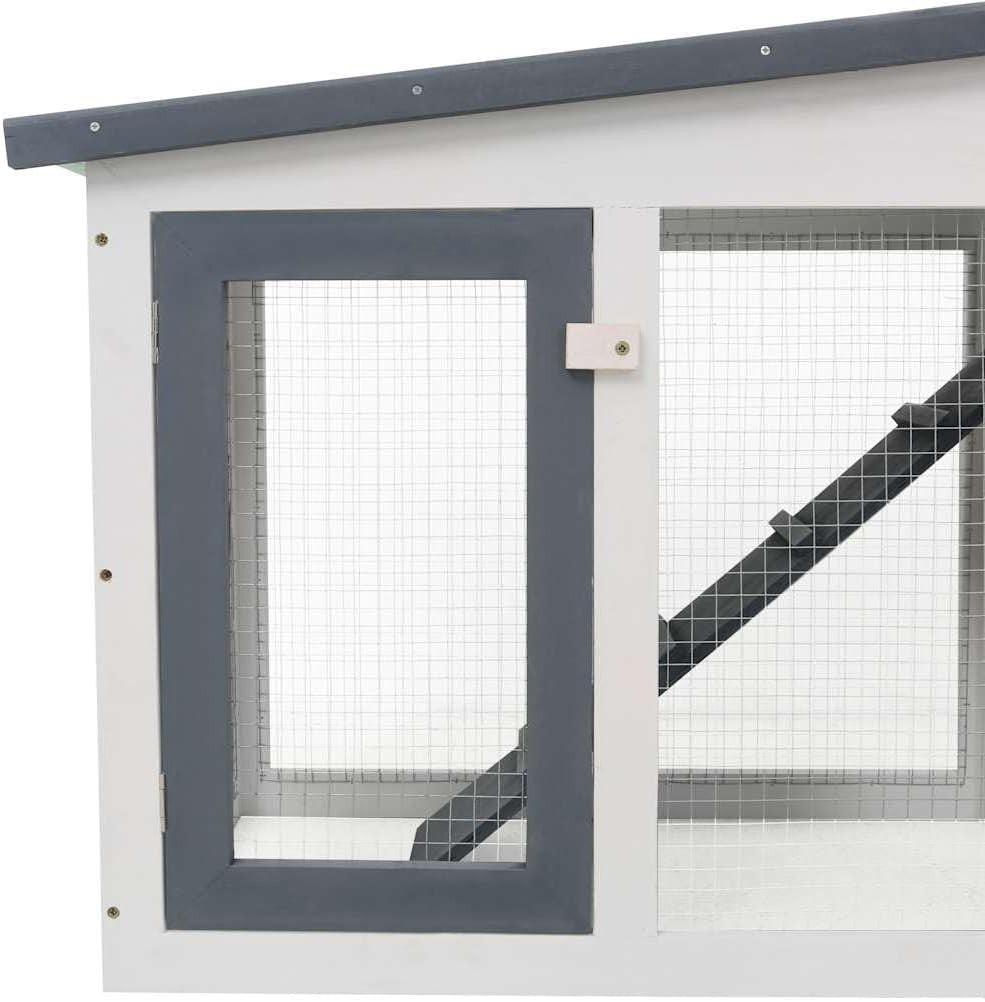 Large Outdoor Rabbit Hutch Wooden Enclosure Weatherproof Small Animal House