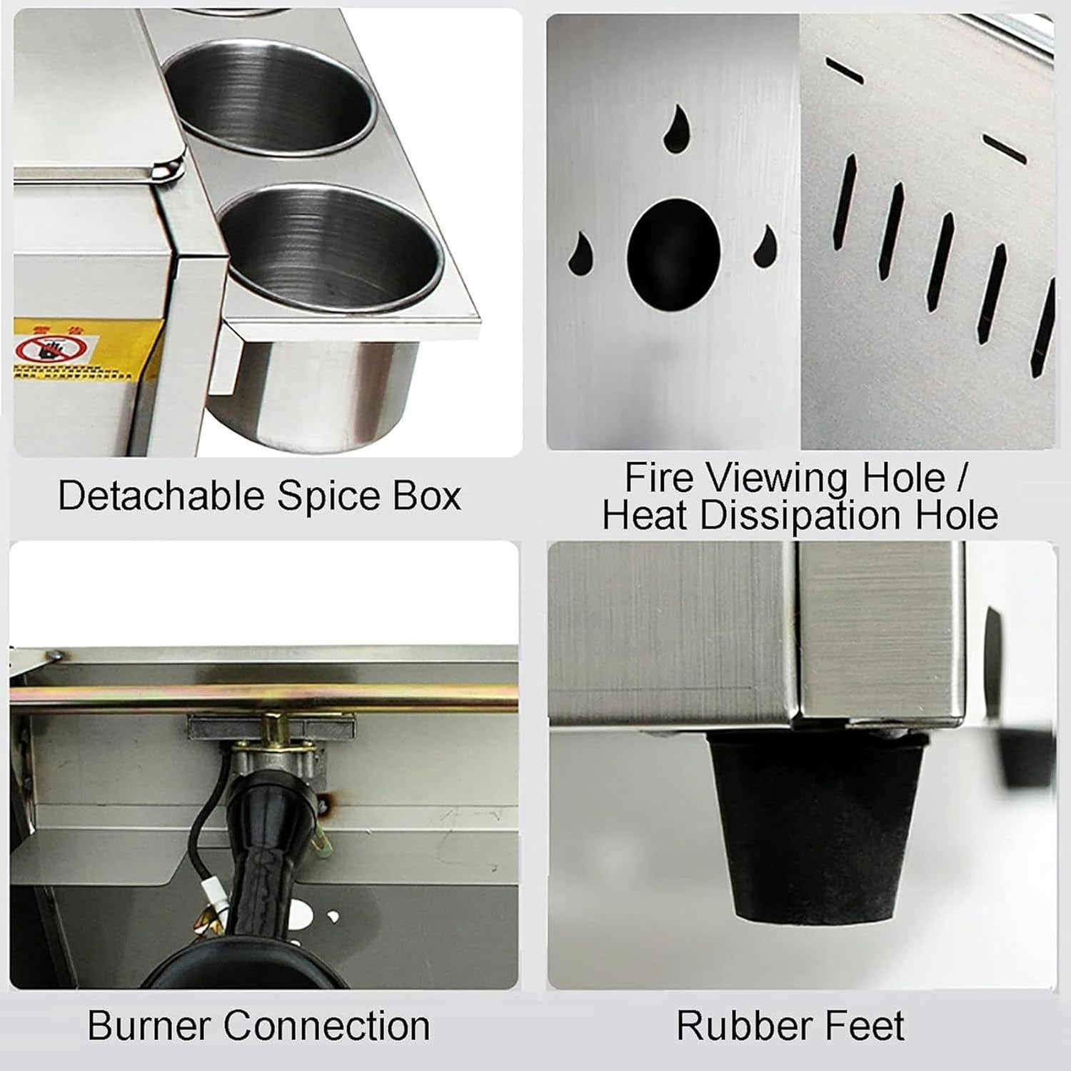 20L Double Tank Gas Deep Fryer Stainless Steel LPG Commercial