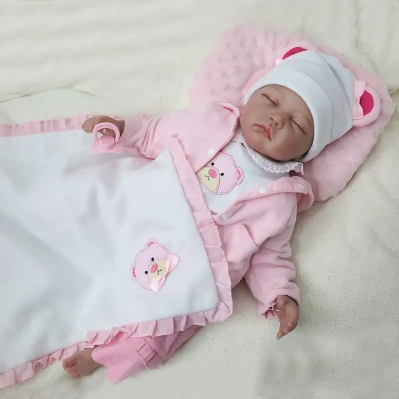 22in Sleeping Baby Doll Girl Soft Silicone Vinyl Realistic Newborn