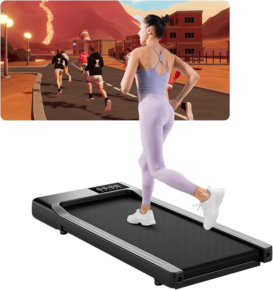 Raceable Walking Pad Under Desk Treadmill App Control Quiet Motor Heavy 136kg
