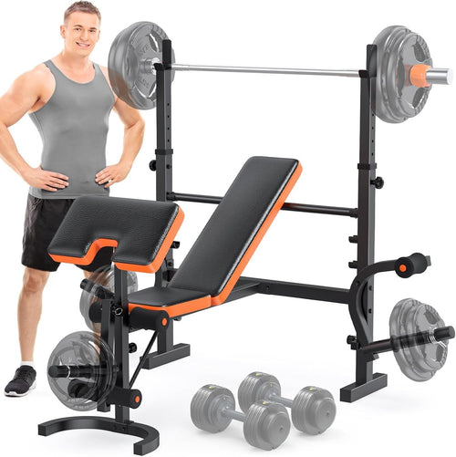 All-In-One Olympic Home Gym Bench 990lb Bench Press & Leg Trainer