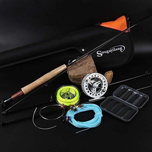 9ft Fly Fishing Rod & Reel Combo – Carbon 4-Section Freshwater Kit Silver