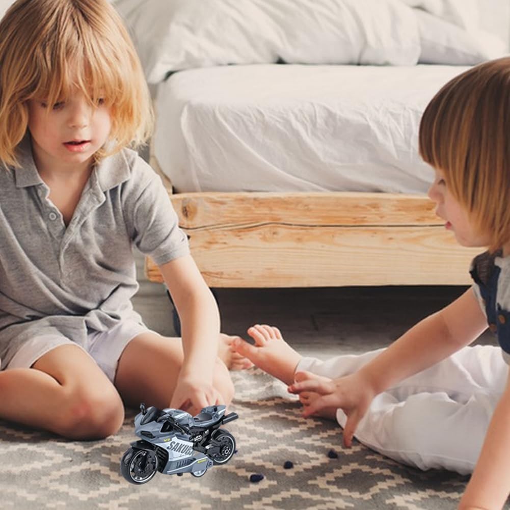 Kids Pull-Back Motorcycle Toy | Realistic Racing Model, Durable & Safe