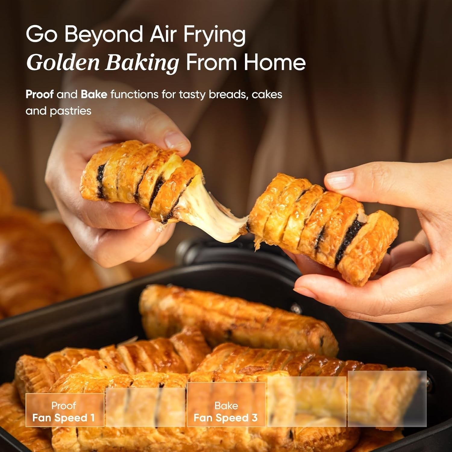 6L Digital Air Fryer 230°C Wide Temp 9 Functions Quiet Fast Energy Saving