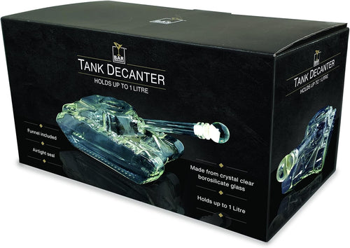 Tank Design Whiskey Decanter 1000ml – Unique Gift for Home Bar & Drinks Display