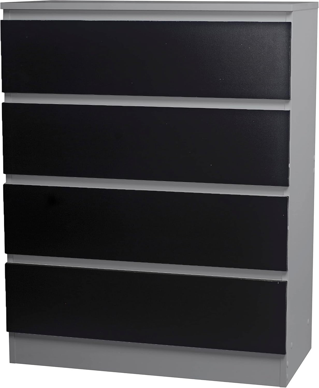 4 Drawer Wooden Chest Cabinet No Handle Storage Cupboard Grey Modern Bedroom