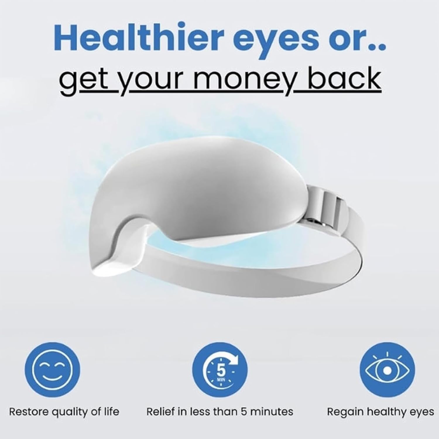 Steam Eye Mask Heat & Cold Cordless Dry Eye Dark Circle Relief