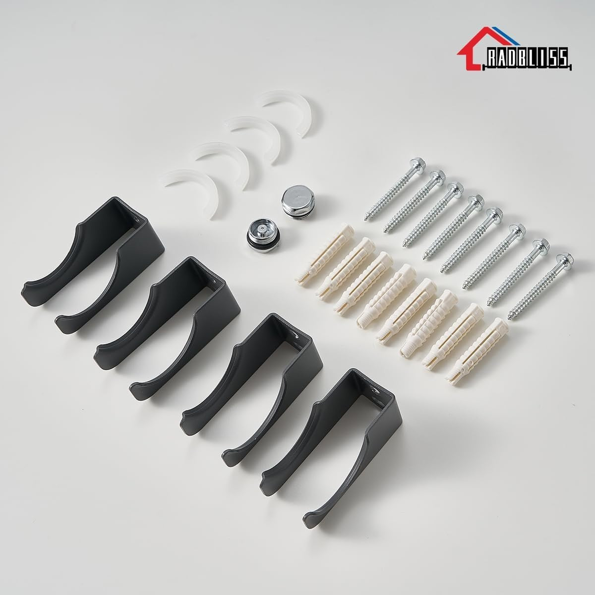 600x830mm Anthracite 3 Column Cast Iron Radiator Central Heating