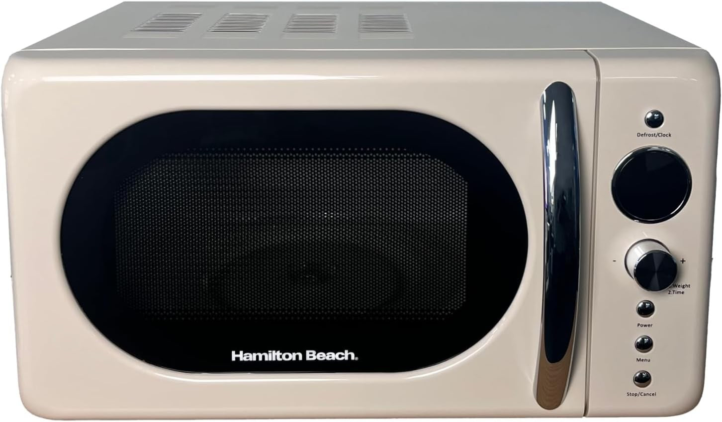 20L Retro Microwave Kettle & 2 Slice Toaster Set Latte