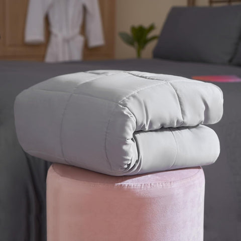 Weighted Blanket Adults Silver Grey 4kg 125x150cm Calming Sleep Aid