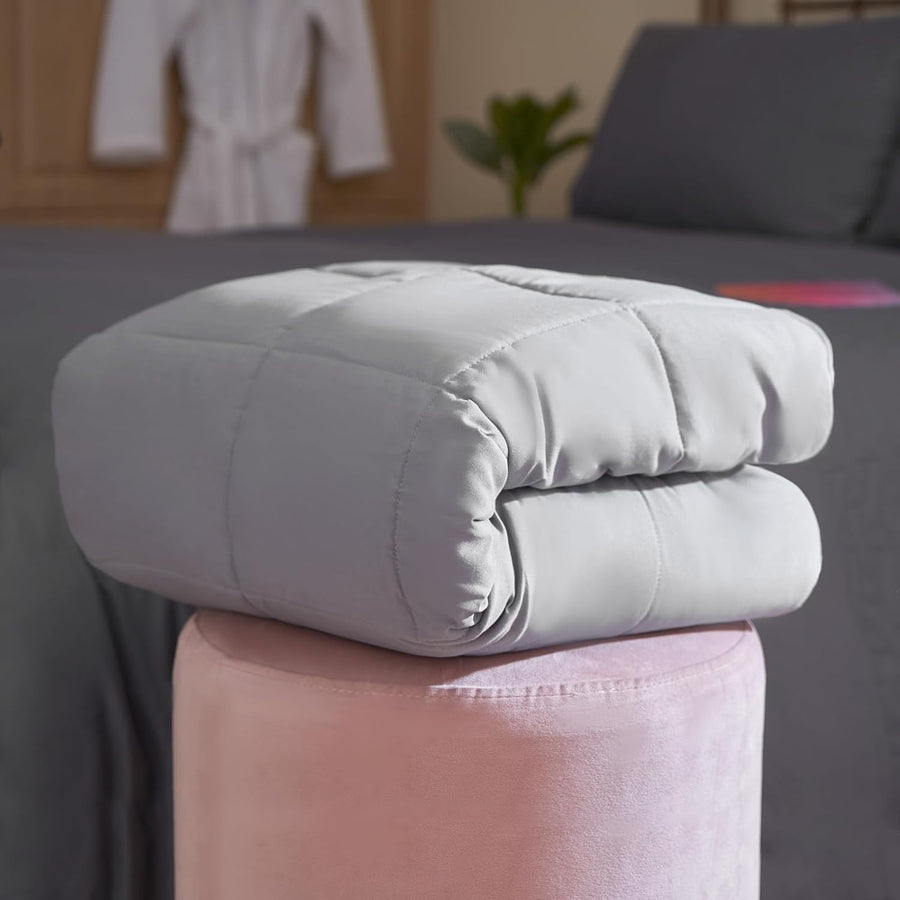 Weighted Blanket Adults Silver Grey 4kg 125x150cm Calming Sleep Aid