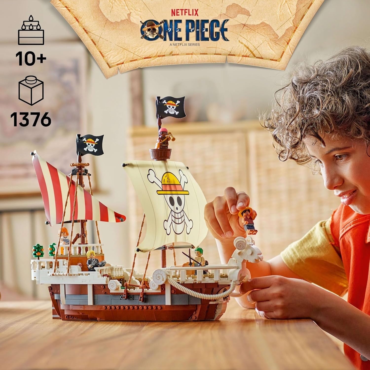 One Piece Going Merry Pirate Ship 1376pcs Anime Building Set