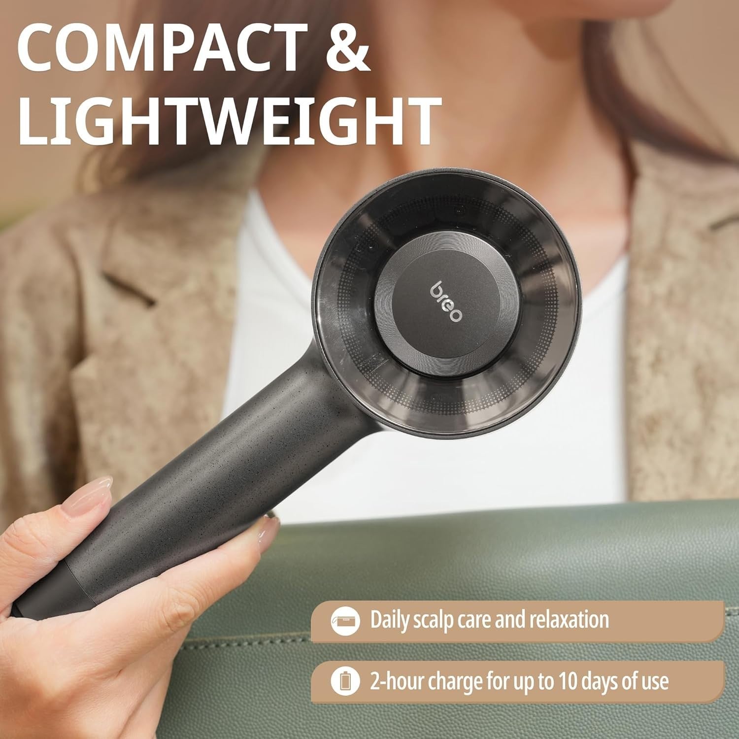 Cordless Laser Hair Regrowth Device with Red Light Therapy & Scalp Massage