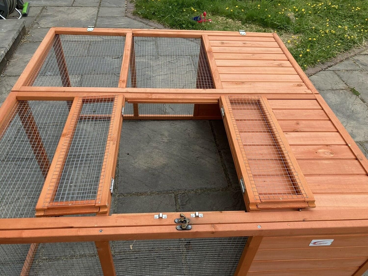 Outdoor Rabbit Run Foldable Wooden Shelter Guinea Pig Playpen Secure Cage