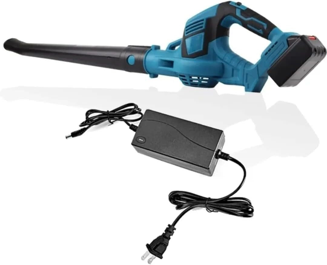 Cordless Leaf Blower 21V Dual Battery Adjustable Speed Garden Patio Cleaner