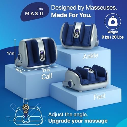 Miko Shiatsu Foot & Calf Massager Deep Kneading Heat Therapy