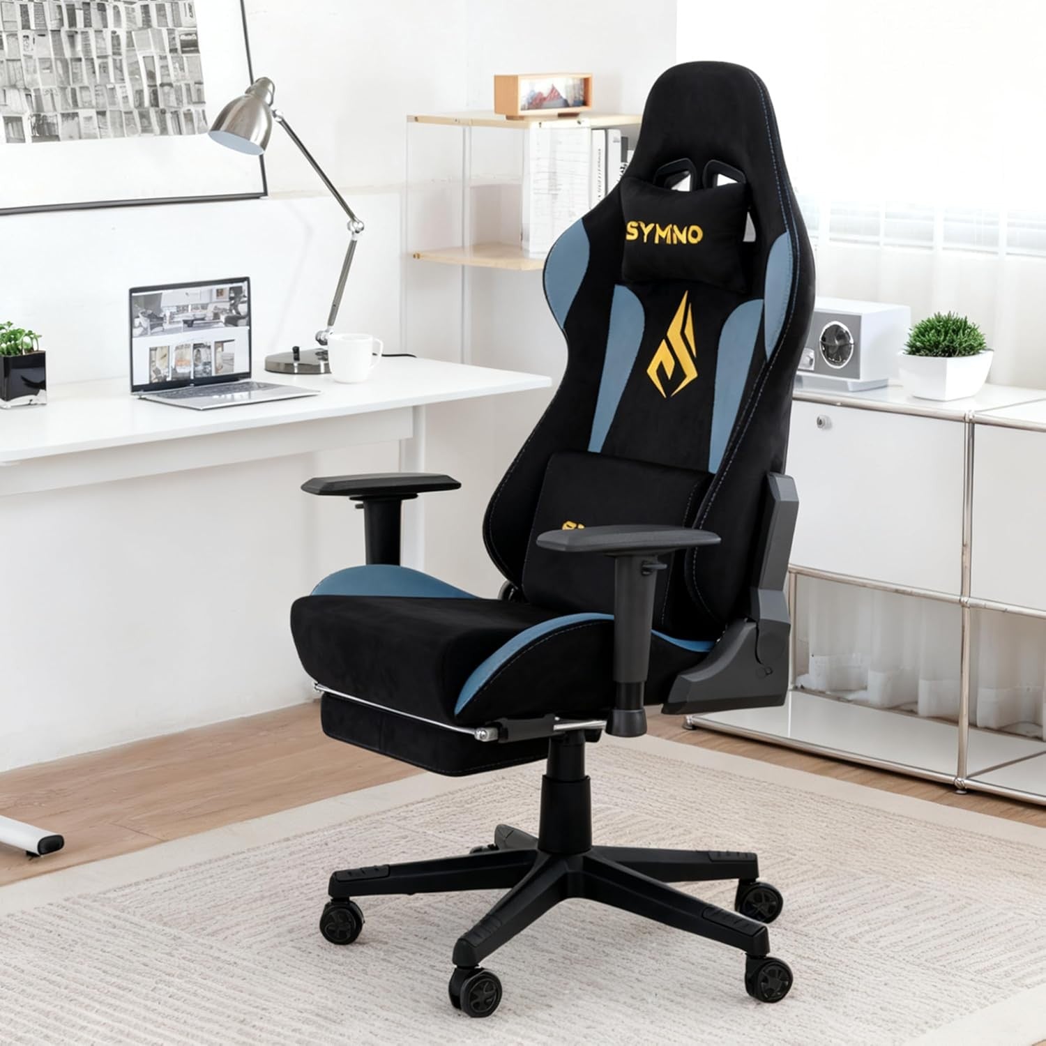 Ergonomic Gaming Chair with Footrest & Adjustable Support – PC Desk Seat