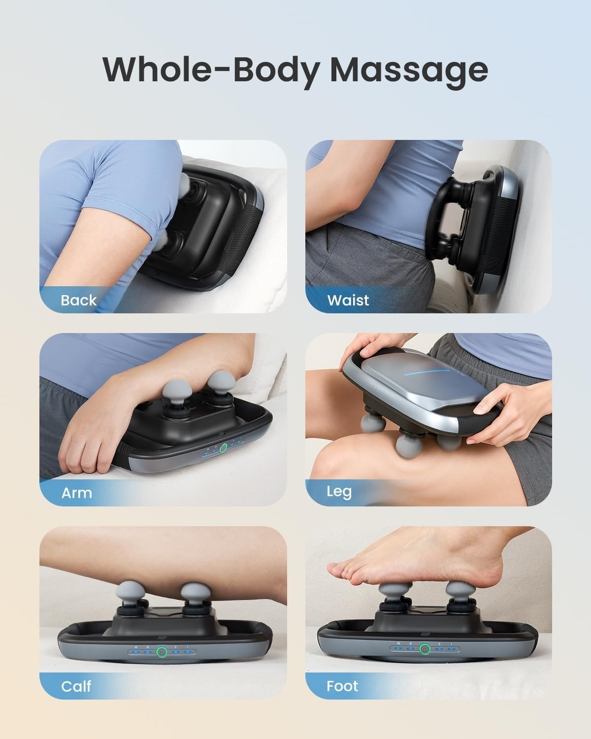 4-Head Deep Tissue Massage Gun Quad Head Full Body Muscle Pain Relief Tool