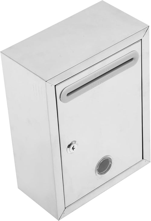 Lockable Stainless Steel Wall Mailbox – Secure Drop Box for Letters & Complaints