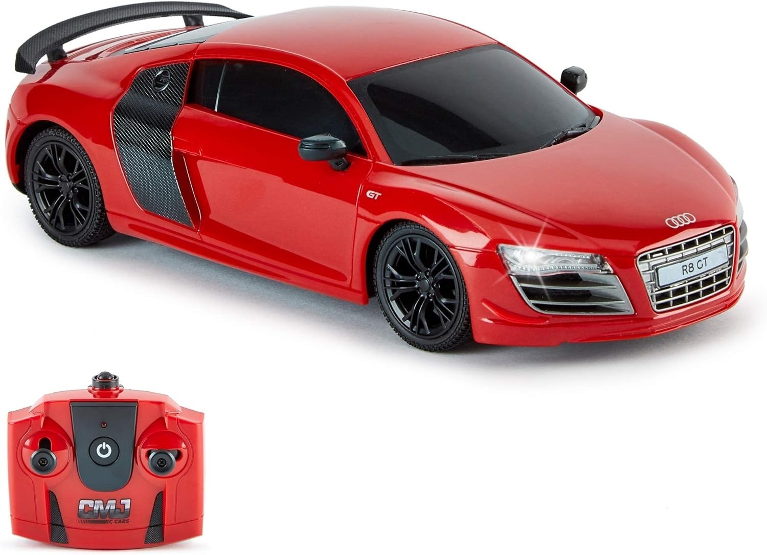 R8 GT 1:24 RC Car Official Licensed Remote Control Toy with LED Lights