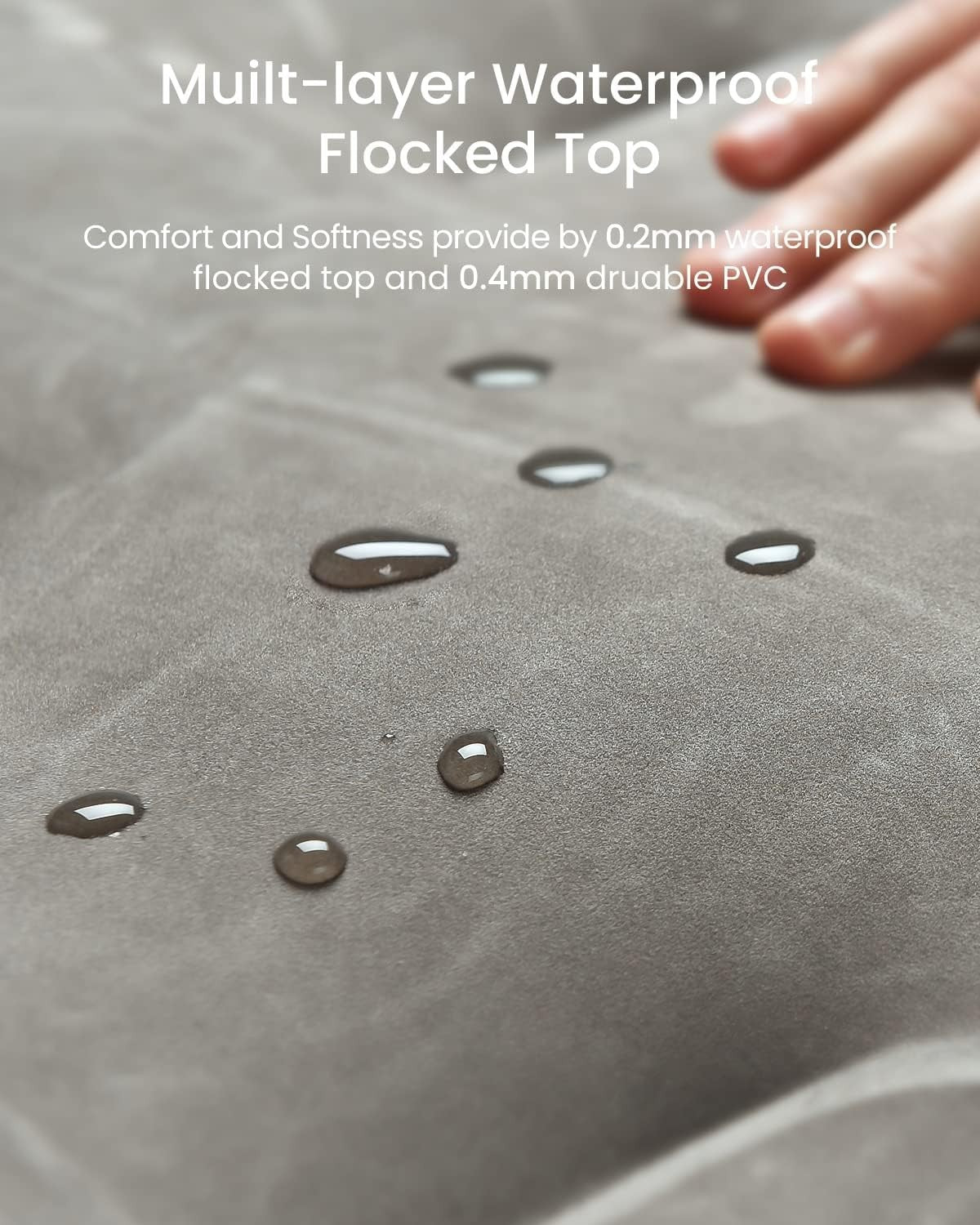 Single Air Bed Built In Electric Pump Fast Inflate Portable Mattress