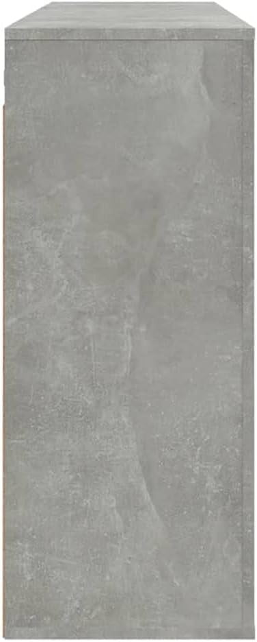 Concrete Grey Wall Cabinet with Ample Storage & Moisture-Resistant Finish