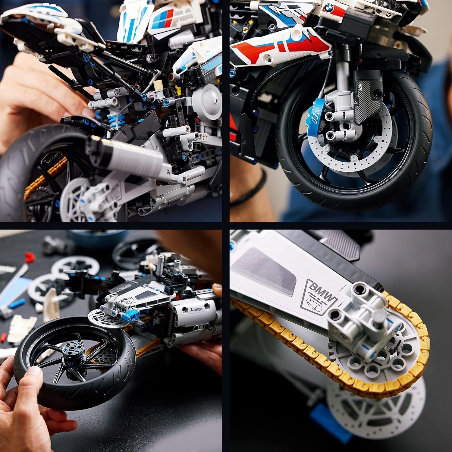 Precision Motorbike Model Kit with Display Stand, Realistic Features & Racing De