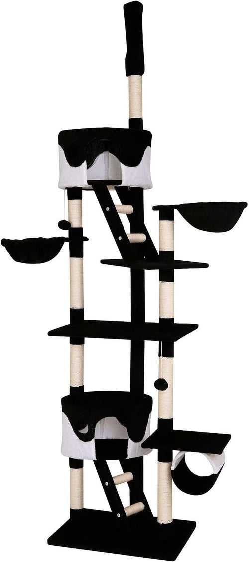 Floor to Ceiling Cat Tree 240–260cm Adjustable Climbing Scratching Tower