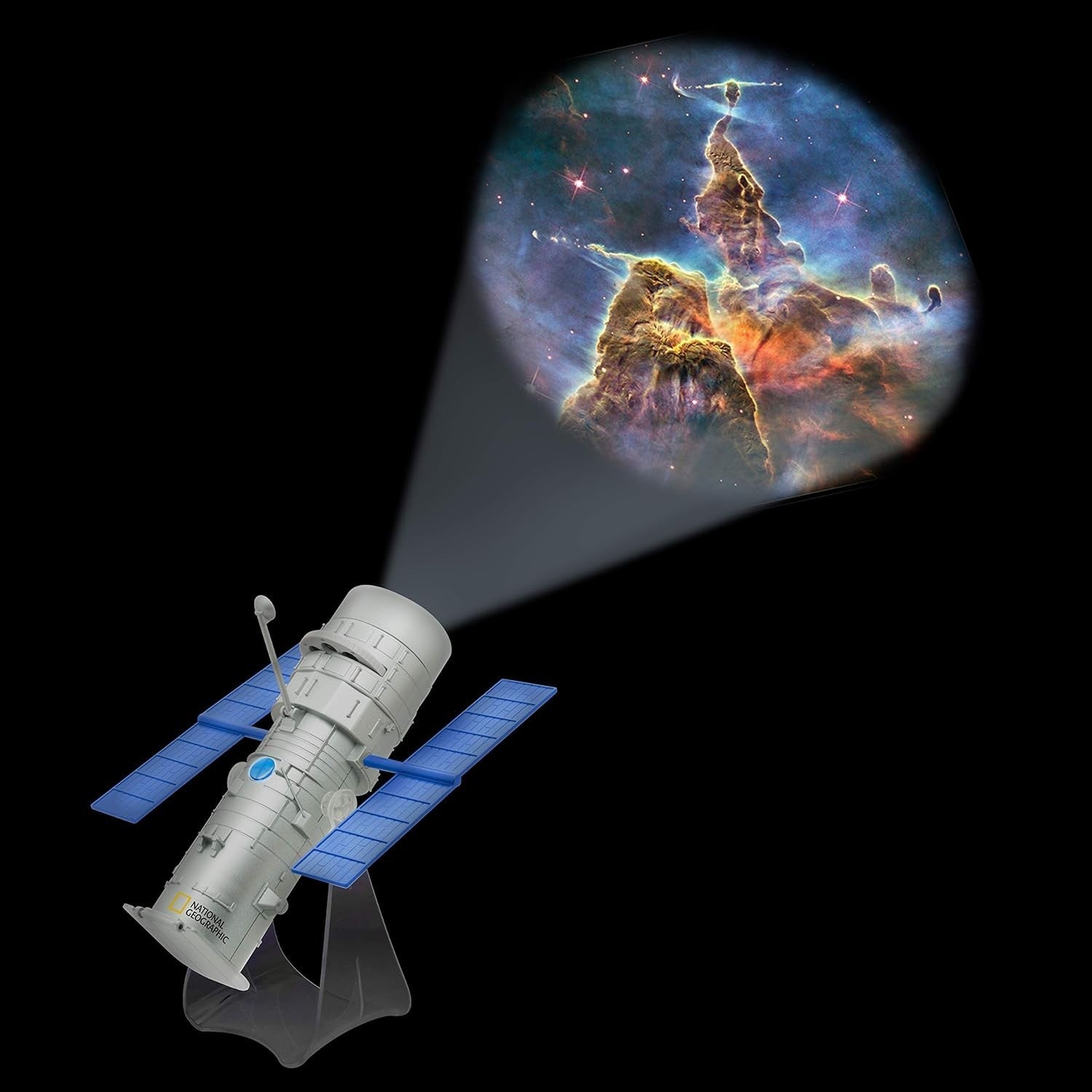 Space Telescope Slide Projector Kids Night Light Blue 24 Slides